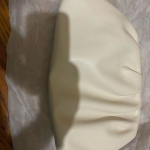 Large big fashion clutch bag..strap included, Ruched soft leather..